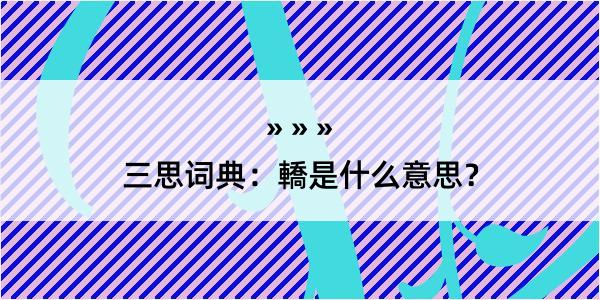 三思词典：轎是什么意思？