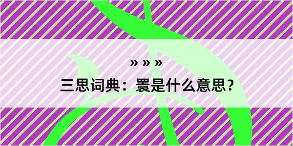 三思词典：瞏是什么意思？