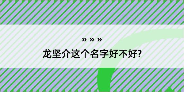 龙坚介这个名字好不好?