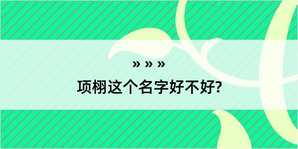 项栩这个名字好不好?