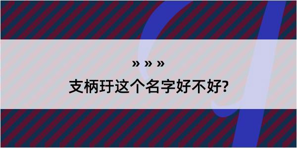 支柄玗这个名字好不好?