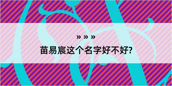 苗易宸这个名字好不好?