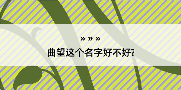 曲望这个名字好不好?