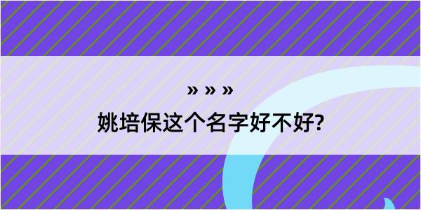 姚培保这个名字好不好?