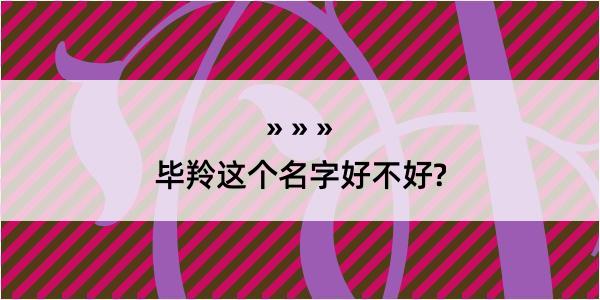 毕羚这个名字好不好?