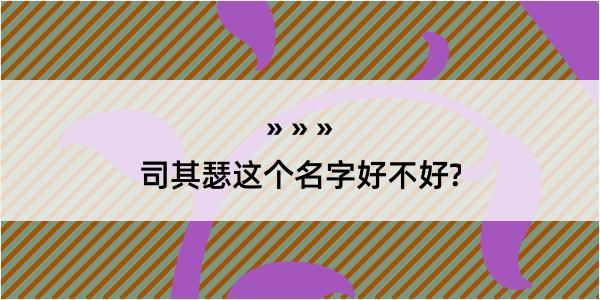 司其瑟这个名字好不好?