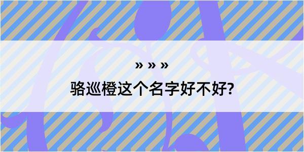 骆巡橙这个名字好不好?