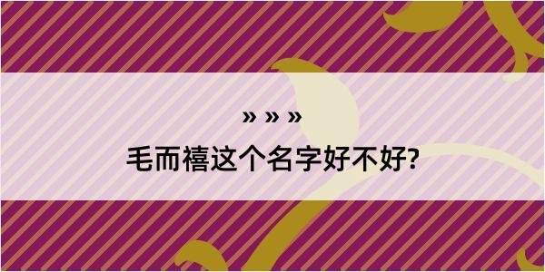 毛而禧这个名字好不好?