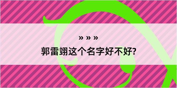 郭雷翊这个名字好不好?