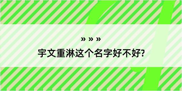 宇文重淋这个名字好不好?