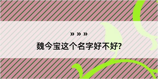 魏今宝这个名字好不好?