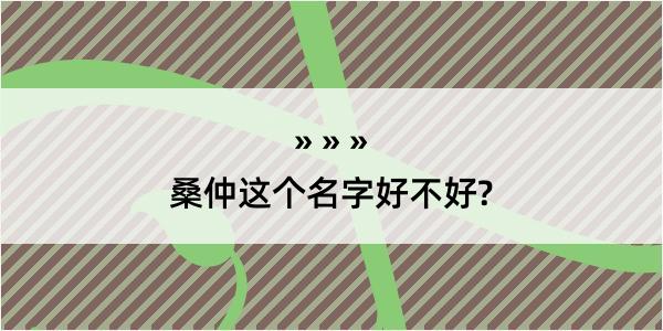 桑仲这个名字好不好?