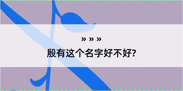 殷有这个名字好不好?