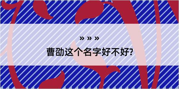 曹劭这个名字好不好?