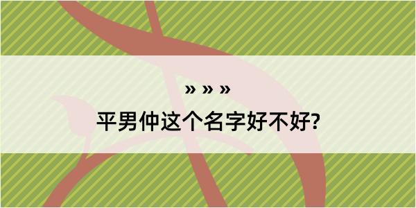 平男仲这个名字好不好?