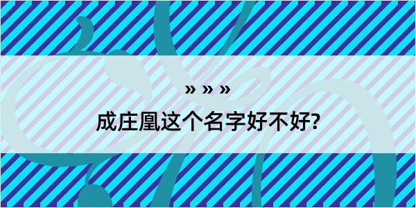 成庄凰这个名字好不好?