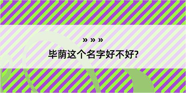 毕荫这个名字好不好?