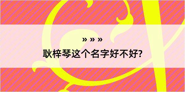 耿梓琴这个名字好不好?