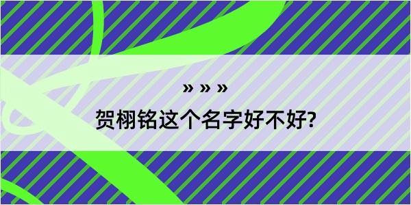 贺栩铭这个名字好不好?