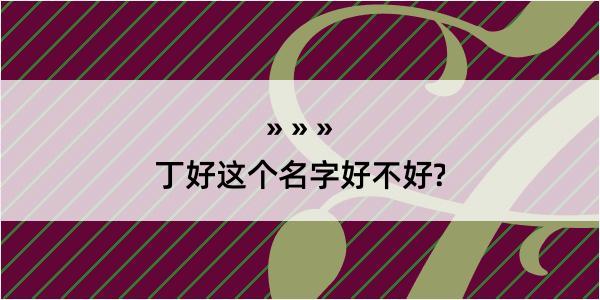 丁好这个名字好不好?