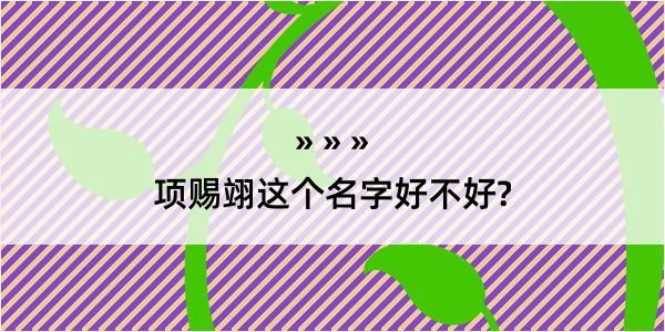 项赐翊这个名字好不好?