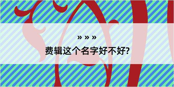 费辑这个名字好不好?