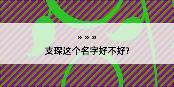 支琛这个名字好不好?