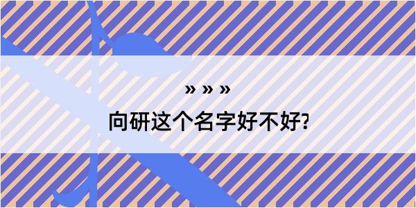 向研这个名字好不好?