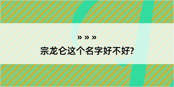 宗龙仑这个名字好不好?