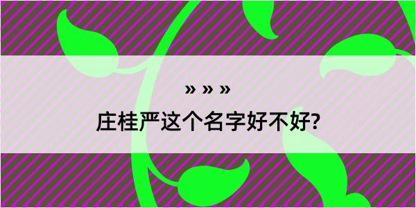 庄桂严这个名字好不好?