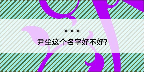 尹尘这个名字好不好?