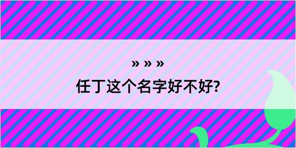 任丁这个名字好不好?