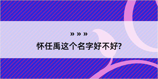 怀任禹这个名字好不好?