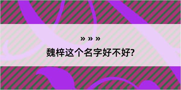 魏梓这个名字好不好?