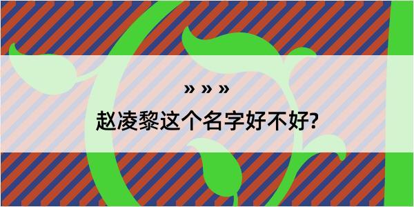 赵凌黎这个名字好不好?