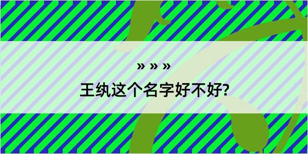 王纨这个名字好不好?