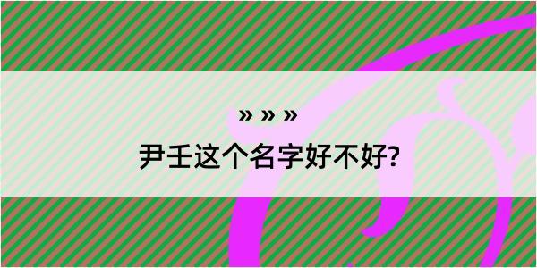 尹壬这个名字好不好?