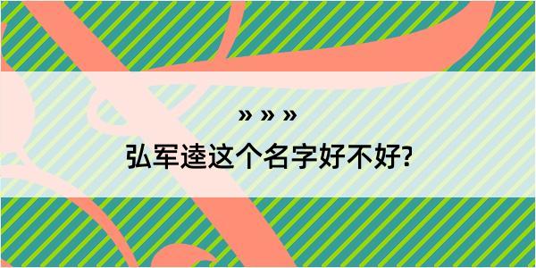 弘军逵这个名字好不好?