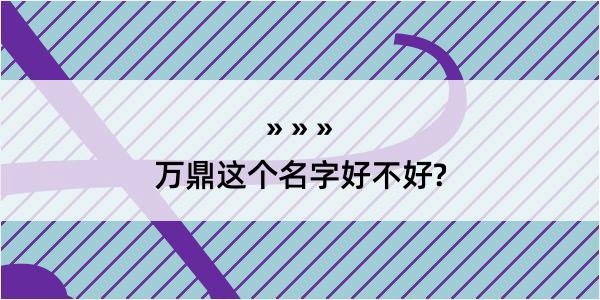 万鼎这个名字好不好?