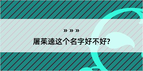 屠茱逵这个名字好不好?