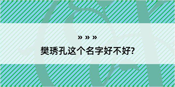 樊琇孔这个名字好不好?