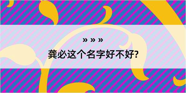 龚必这个名字好不好?