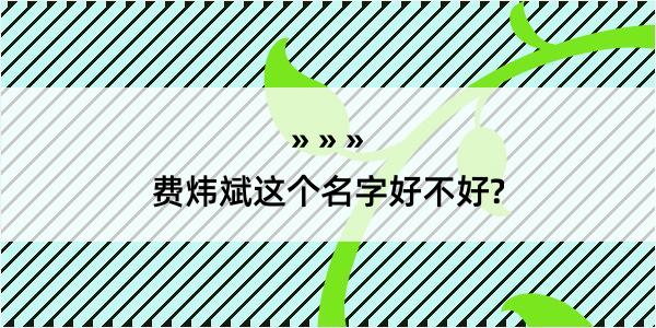 费炜斌这个名字好不好?