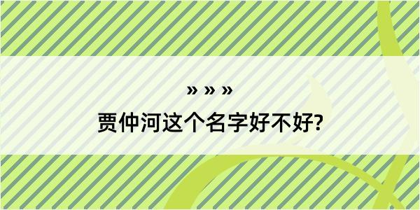 贾仲河这个名字好不好?