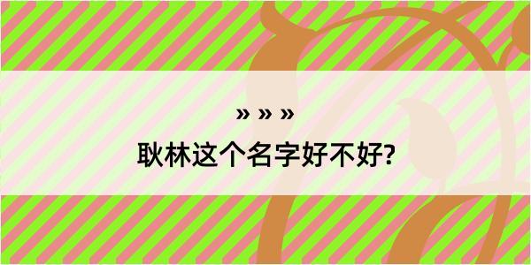 耿林这个名字好不好?