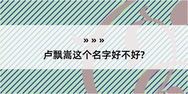 卢飘嵩这个名字好不好?