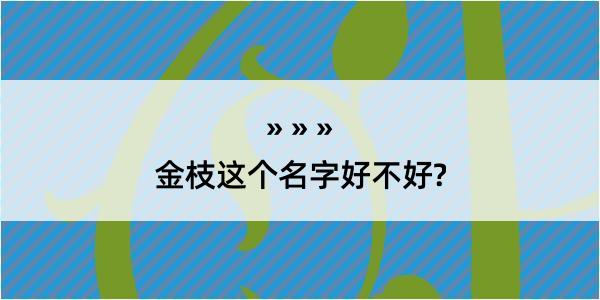 金枝这个名字好不好?