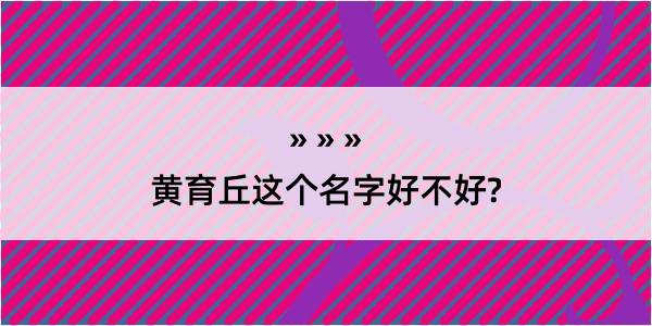 黄育丘这个名字好不好?