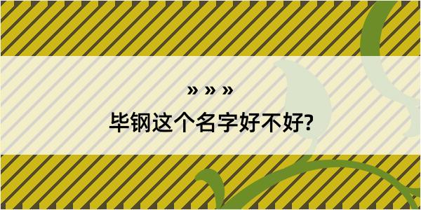 毕钢这个名字好不好?