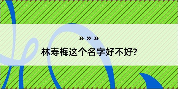 林寿梅这个名字好不好?